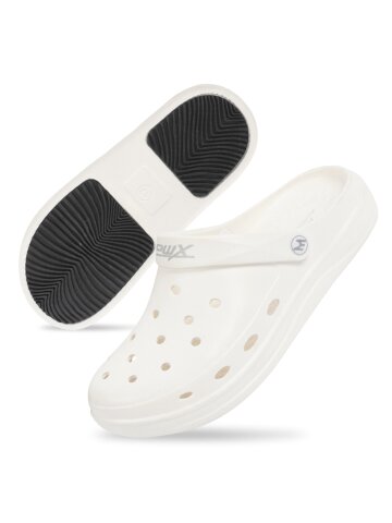 PWX Button EVA 남여공용 미끄럼방지 샌들 화이트