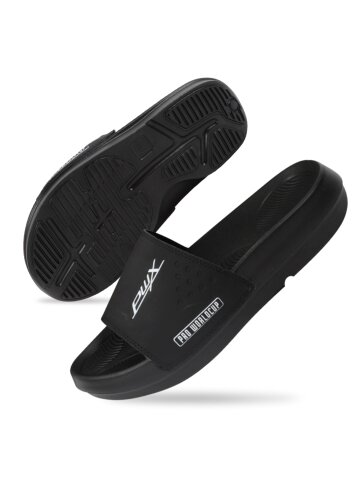 PWX tab 키높이 쿠션 남여공용 커플 슬리퍼 블랙