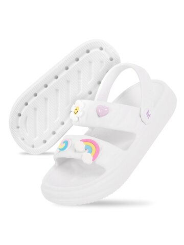 PWX Smile 여성 키높이 EVA 쿠션샌들 화이트