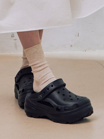 PWX Babble 키높이 여성 EVA샌들 블랙