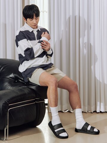 PWX Amplifier 아쿠아 남여공용 2벨크로 슬리퍼 블랙