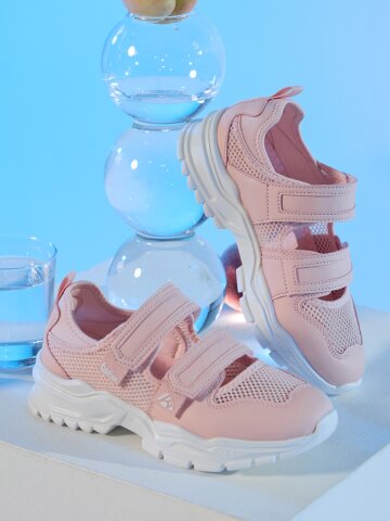 PWX Jane 여성 아쿠아 슬립온 스니커즈 핑크