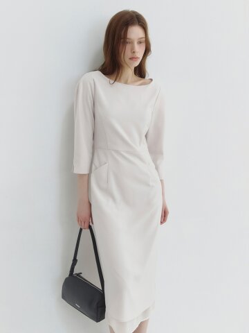 노엔 보트넥 레이어드 드레스