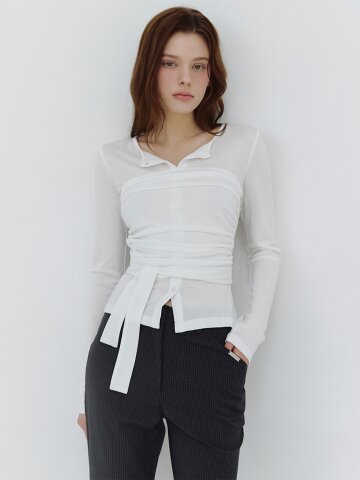 미네이 레이어드 스트랩 티