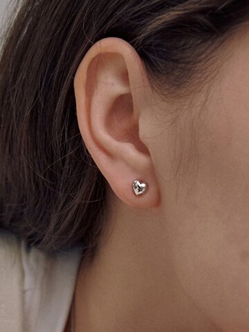 925실버 멜로우 하트 귀걸이