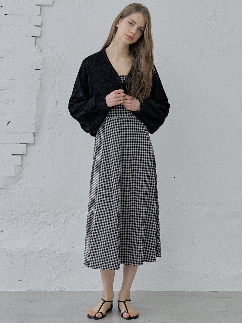 Boucle Knit Bolero - BLACK