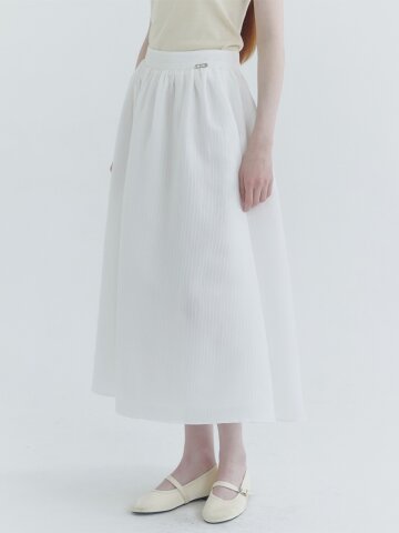 에밋 스트라이프 플리츠 스커트