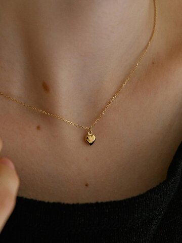 14k 티니 통통 하트 목걸이