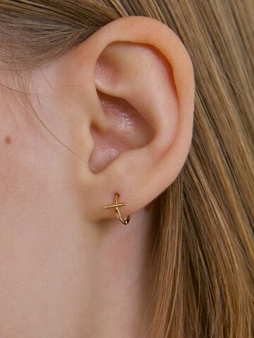 14k 킨드 스틱 원터치 링 귀걸이