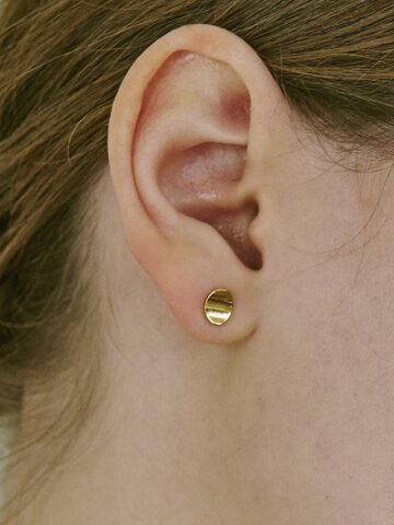 925실버 웨이브 코인 귀걸이