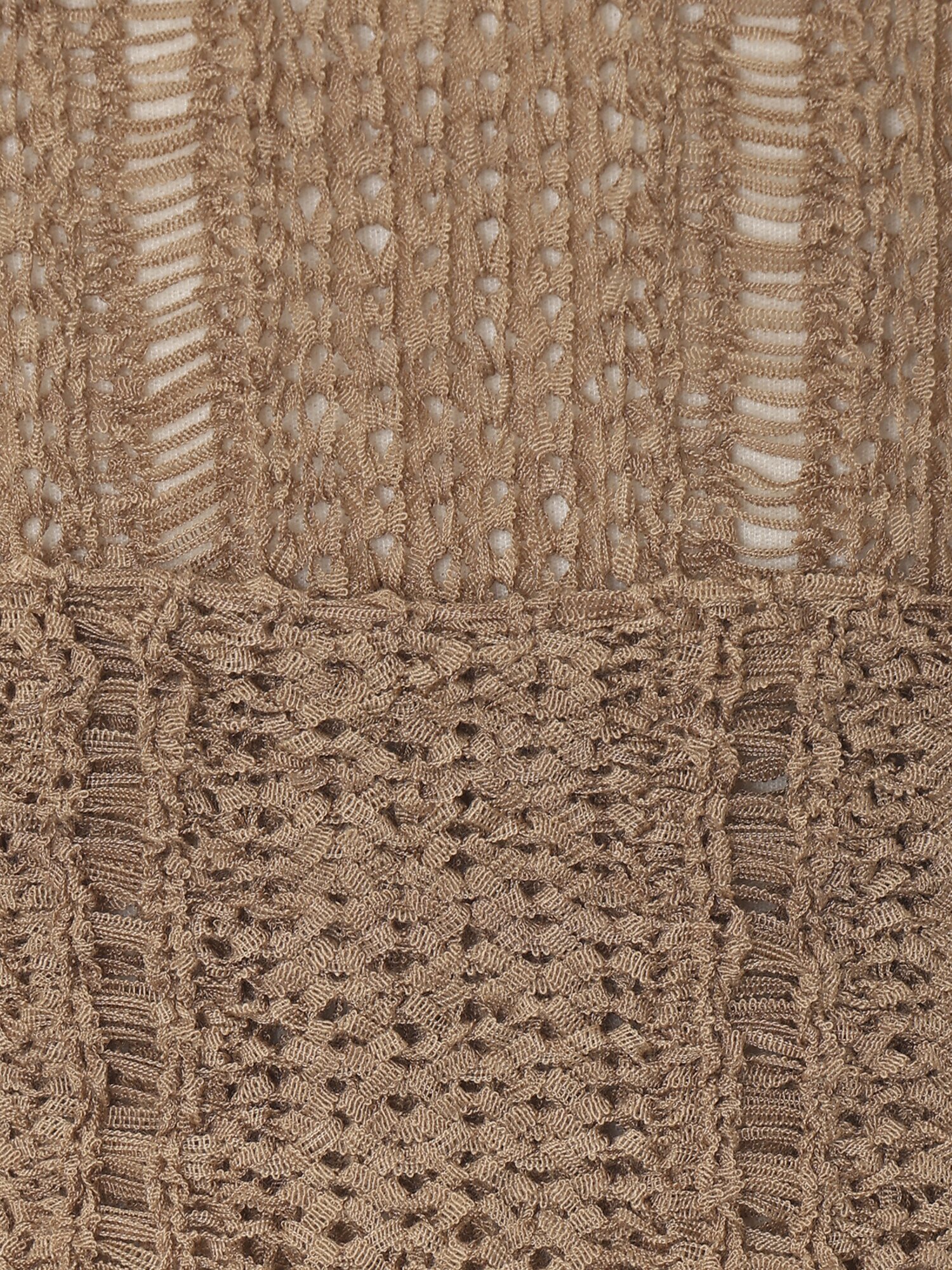 크로셰 라운드넥 풀오버 니트 (BROWN)