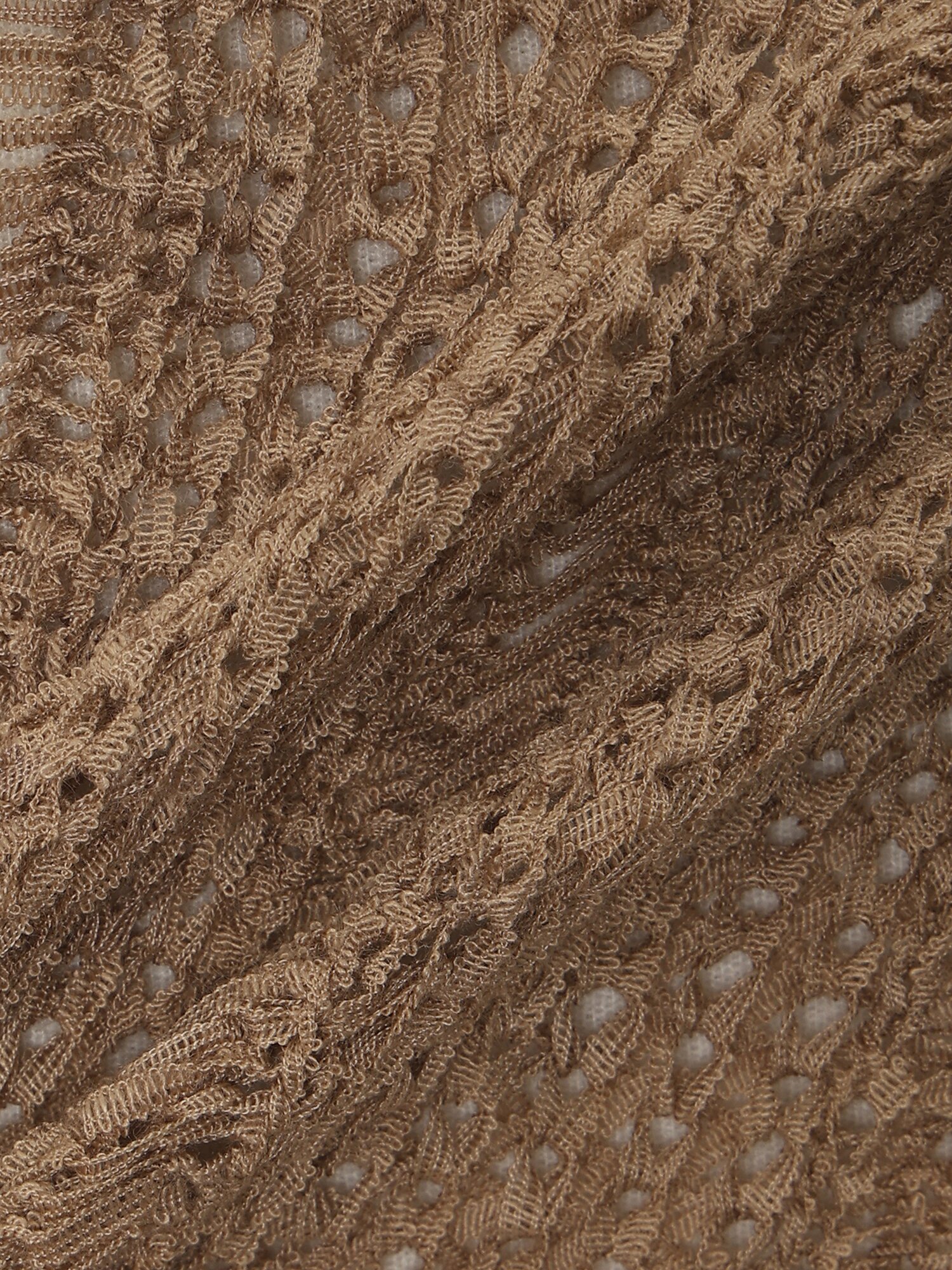 크로셰 라운드넥 풀오버 니트 (BROWN)