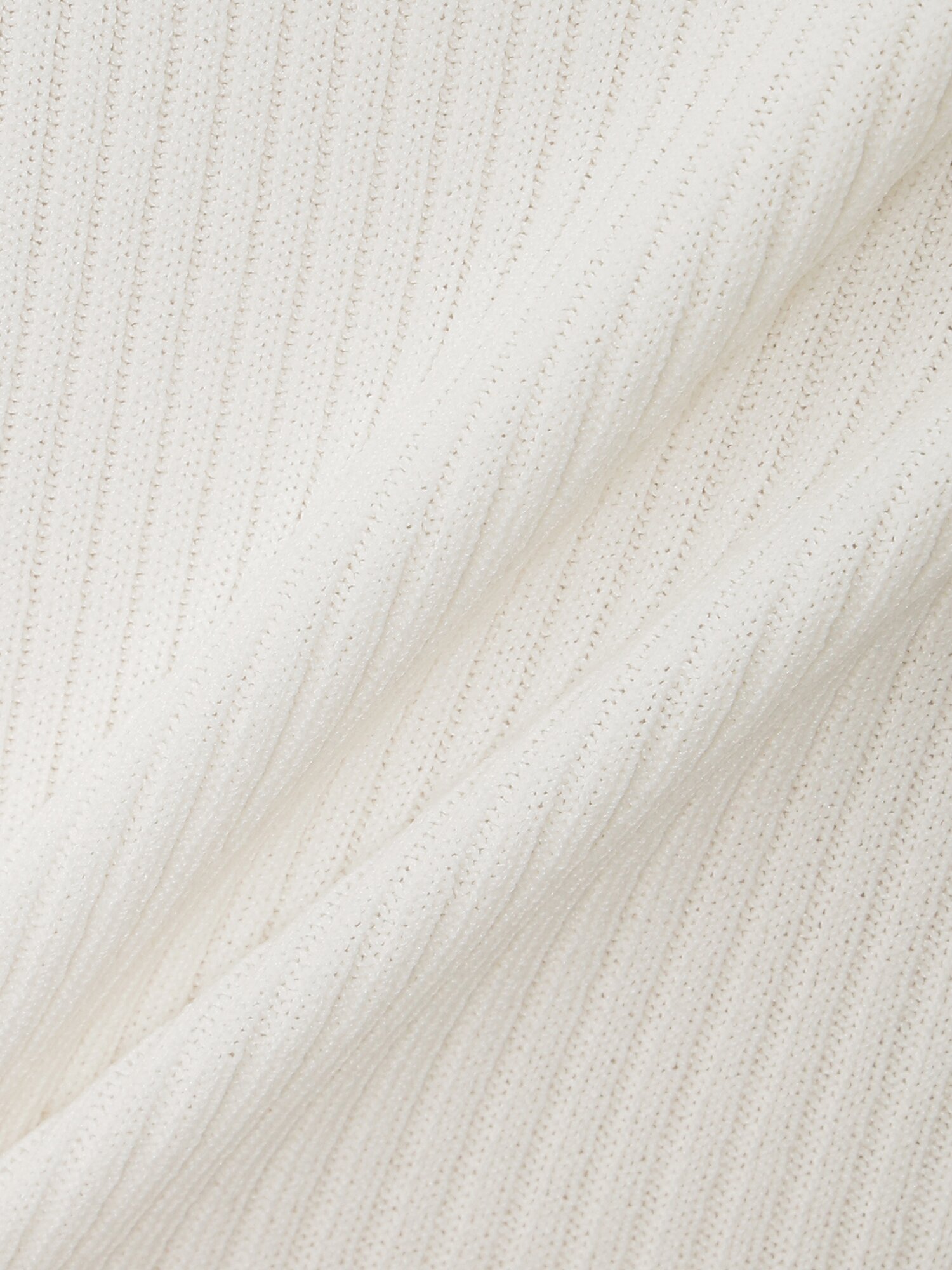 레이스넥 골지 슬리브리스 니트 (WHITE)