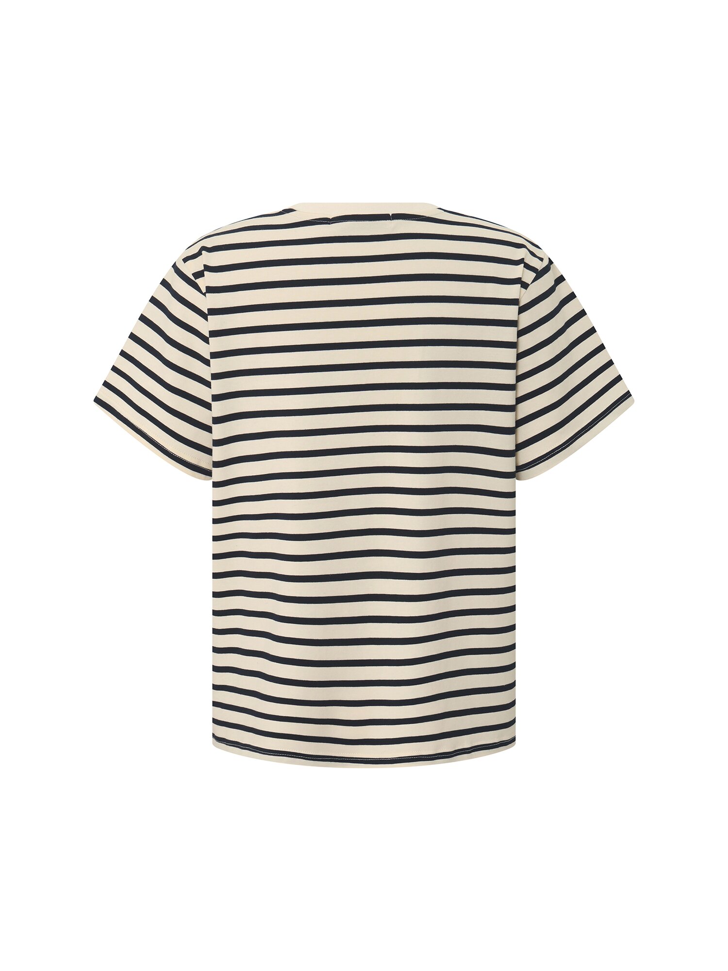 자수 포인트 스트라이프 티셔츠 (STRIPE IVORY)