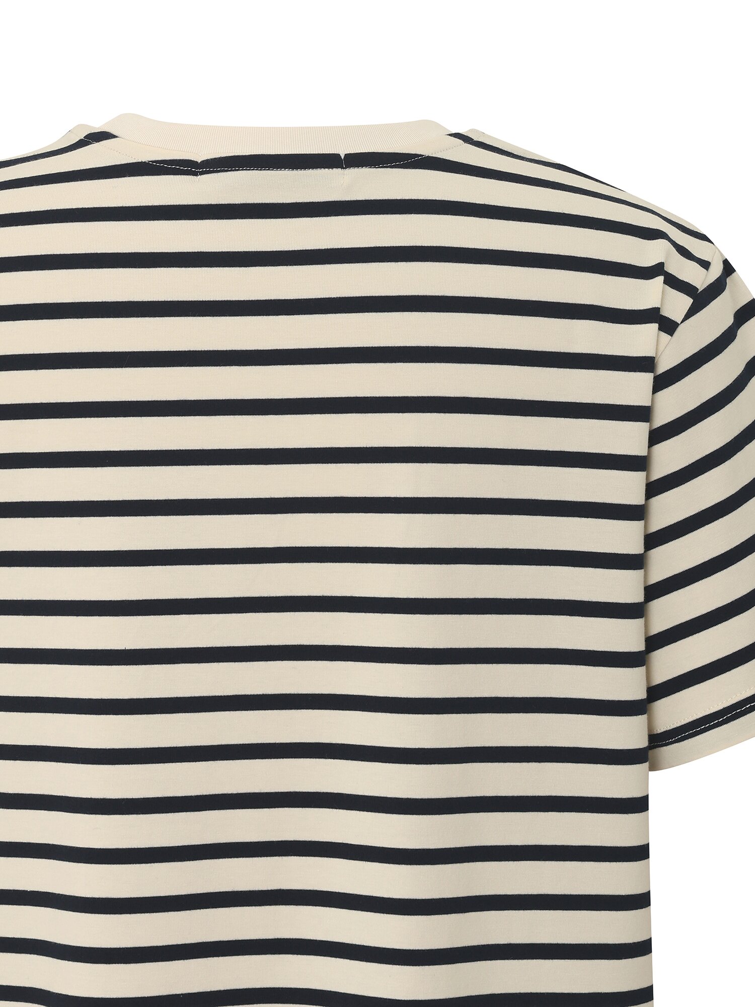 자수 포인트 스트라이프 티셔츠 (STRIPE IVORY)