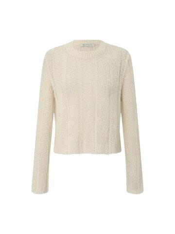 크로셰 라운드넥 풀오버 니트 