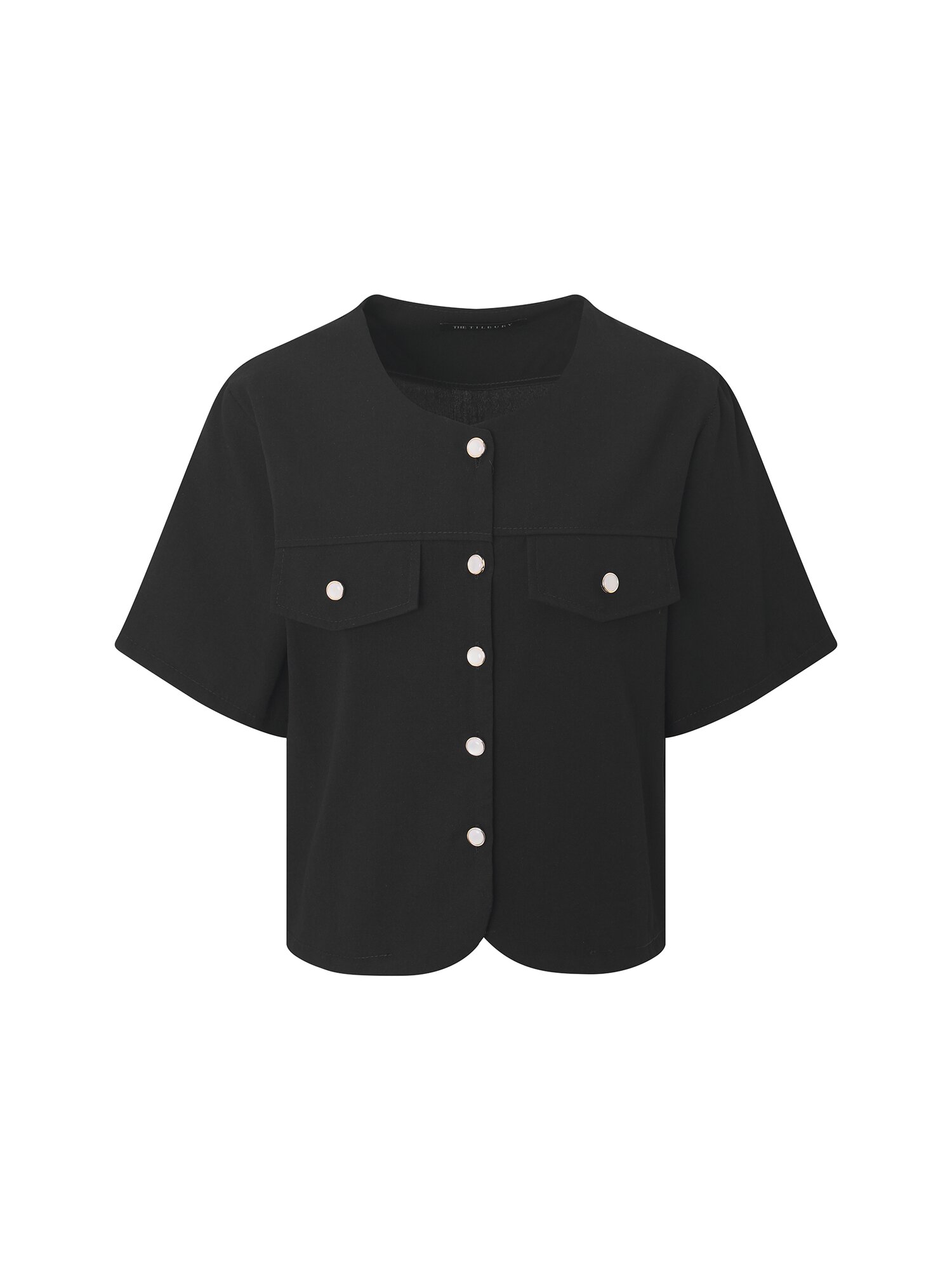 라운드넥 하프 슬리브 재킷 (BLACK)