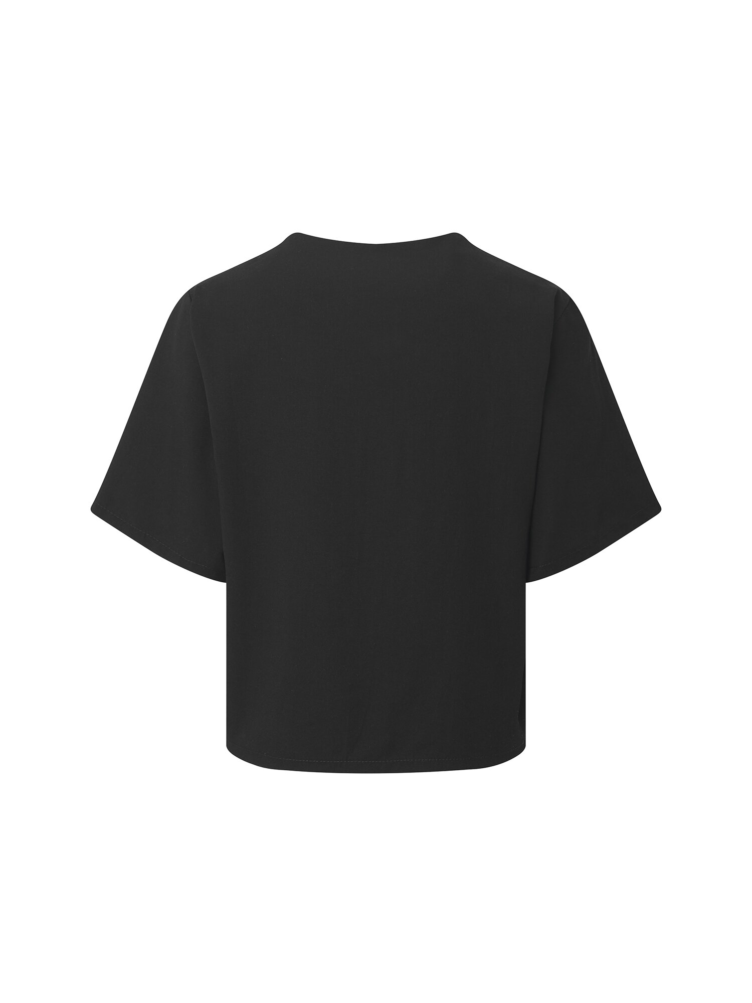 라운드넥 하프 슬리브 재킷 (BLACK)