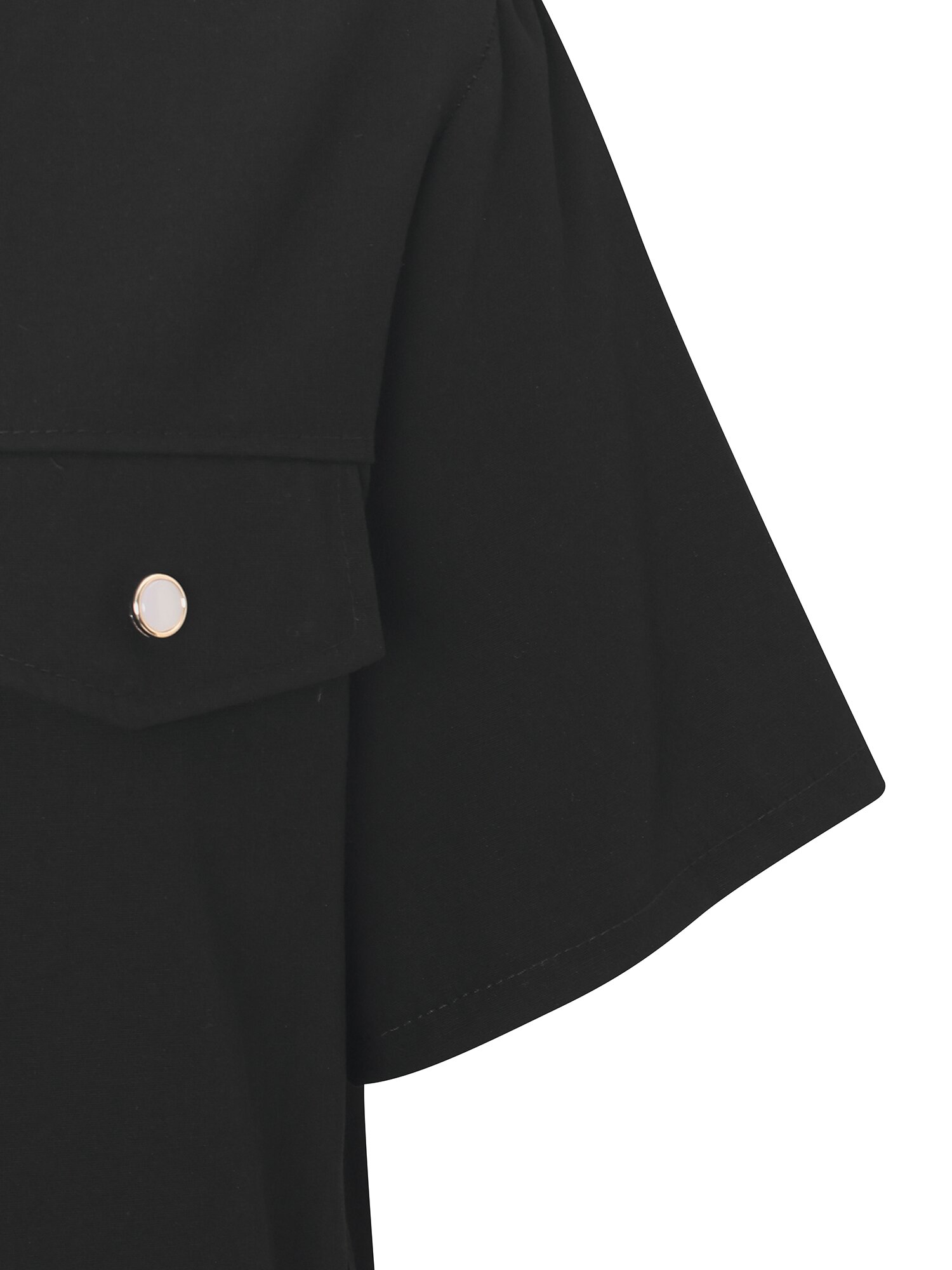 라운드넥 하프 슬리브 재킷 (BLACK)