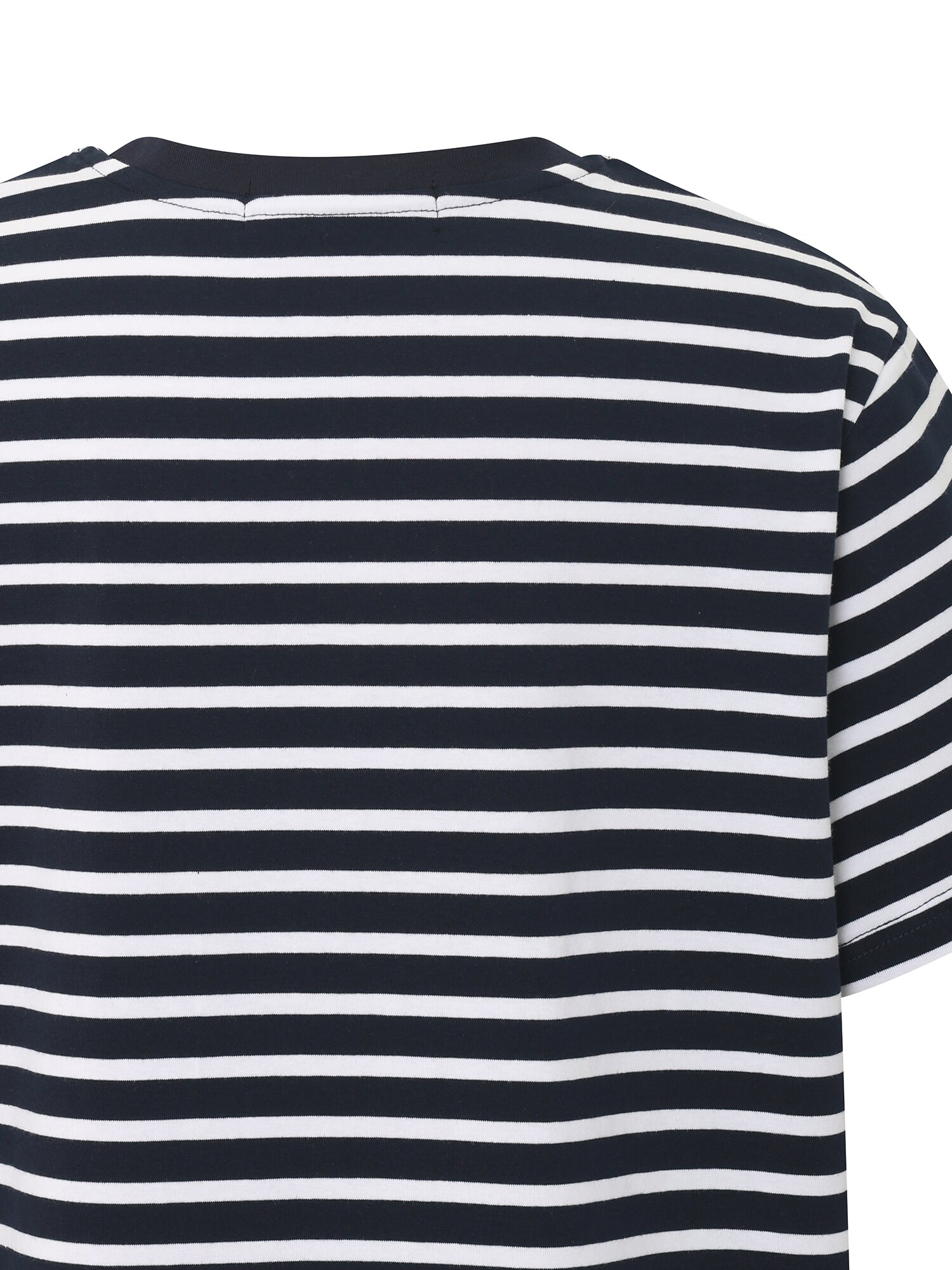 자수 포인트 스트라이프 티셔츠 (STRIPE NAVY)