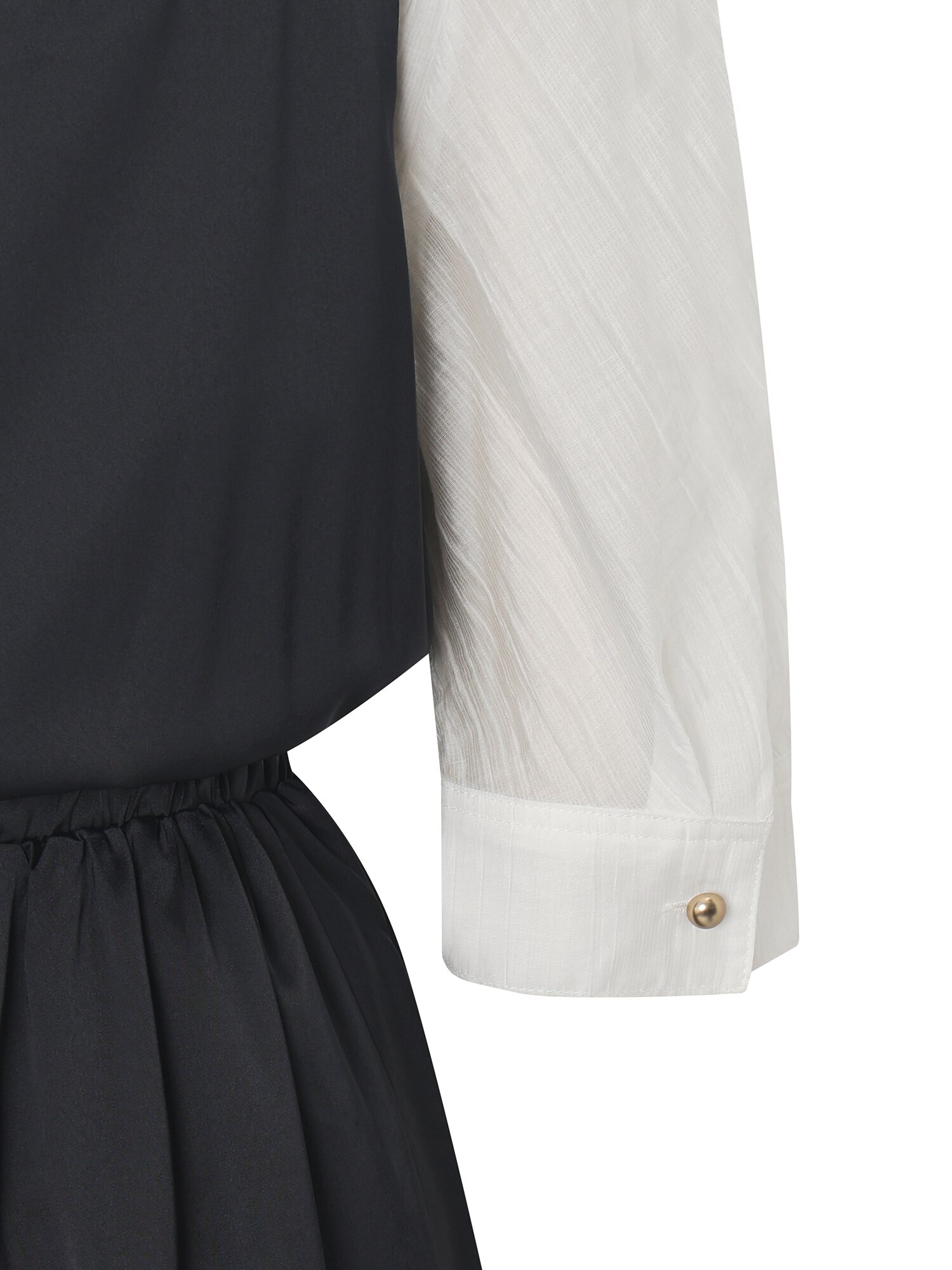 블라우스 레이어드 뷔스티에 원피스 (DARK NAVY)