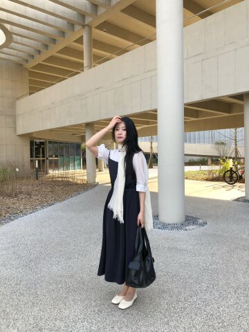 블라우스 레이어드 뷔스티에 원피스 