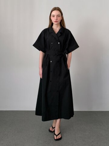 더블 버튼 롱 원피스 (2colors)