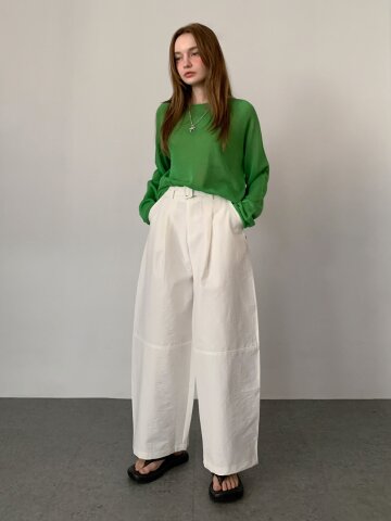 모먼트 원 턱 와이드 팬츠 (2colors)