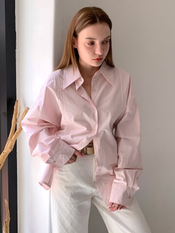 백 포인트 버튼 셔츠