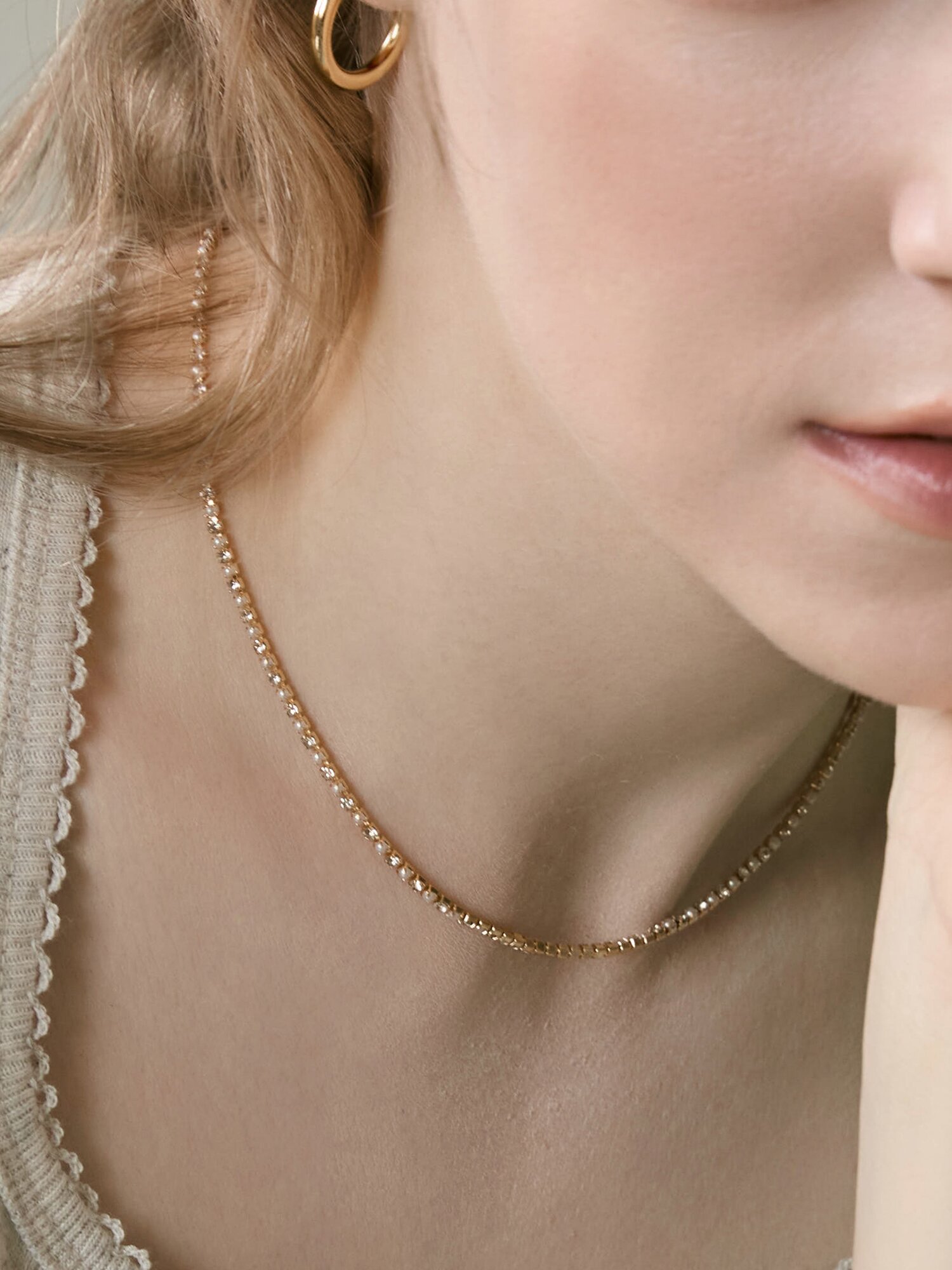 (18K Gold Plated) Lume Line Necklace