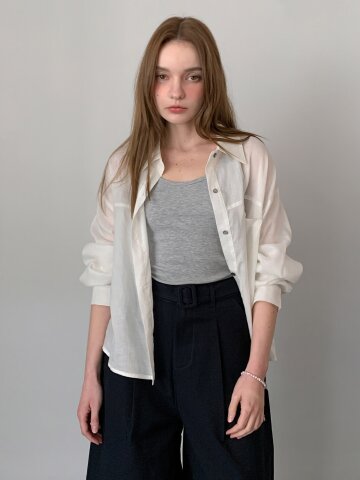 [SET] 베이직 나시 탑+ 루즈핏 셔츠 세트 (5colors)