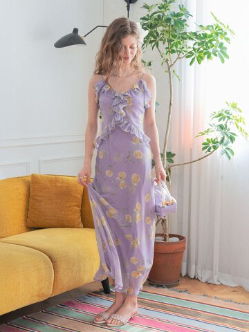 LB_Romantic floral long dress_PURPLE