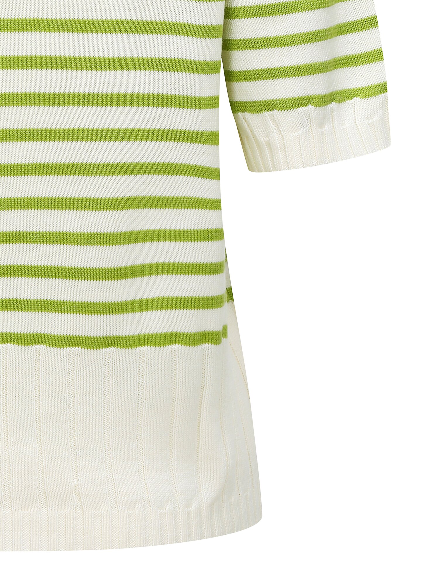 스트라이프 하프 슬리브 니트 (LIGHT GREEN)