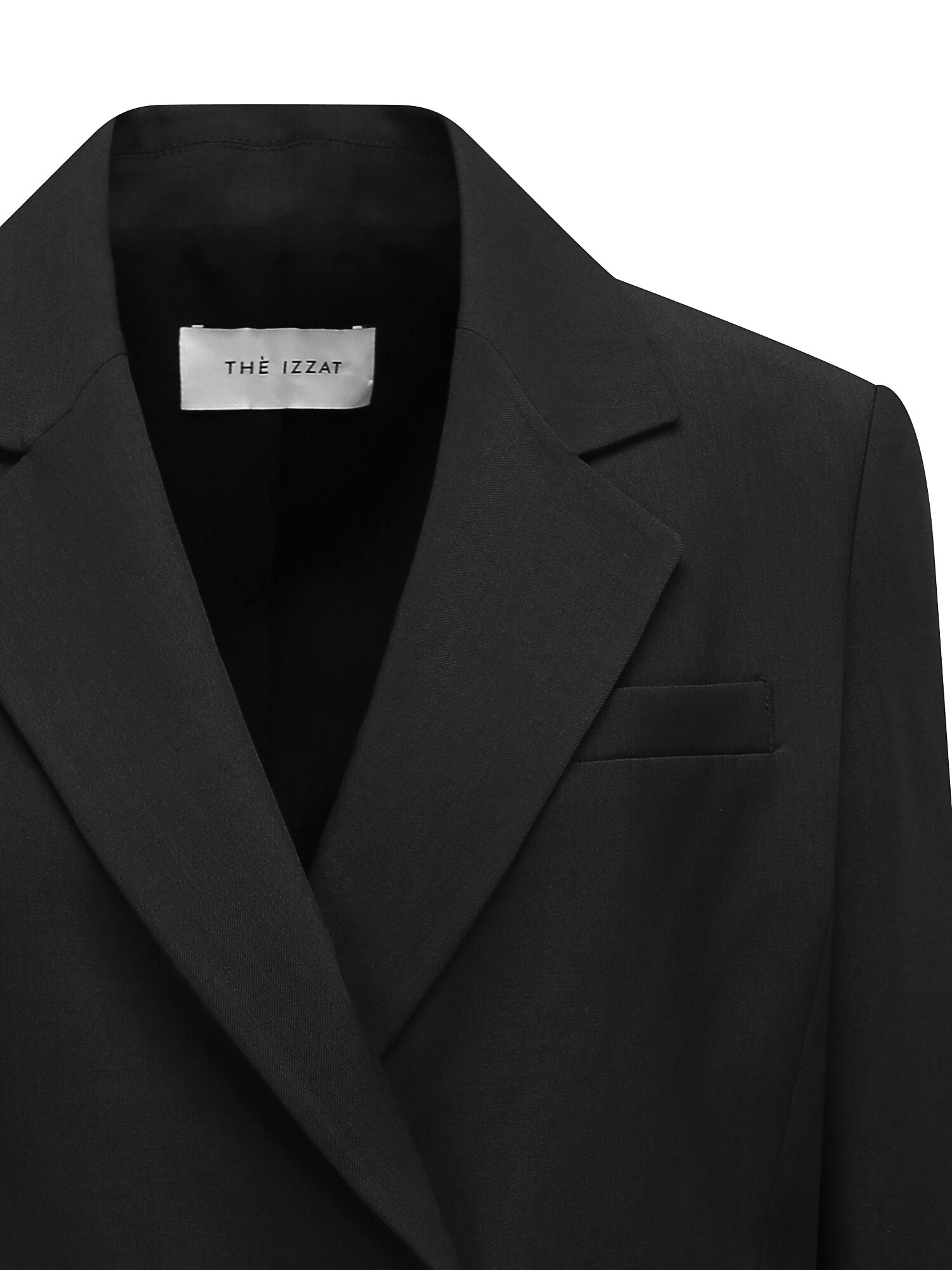 스티치 포켓 더블 크롭 재킷 (DARK GREY)