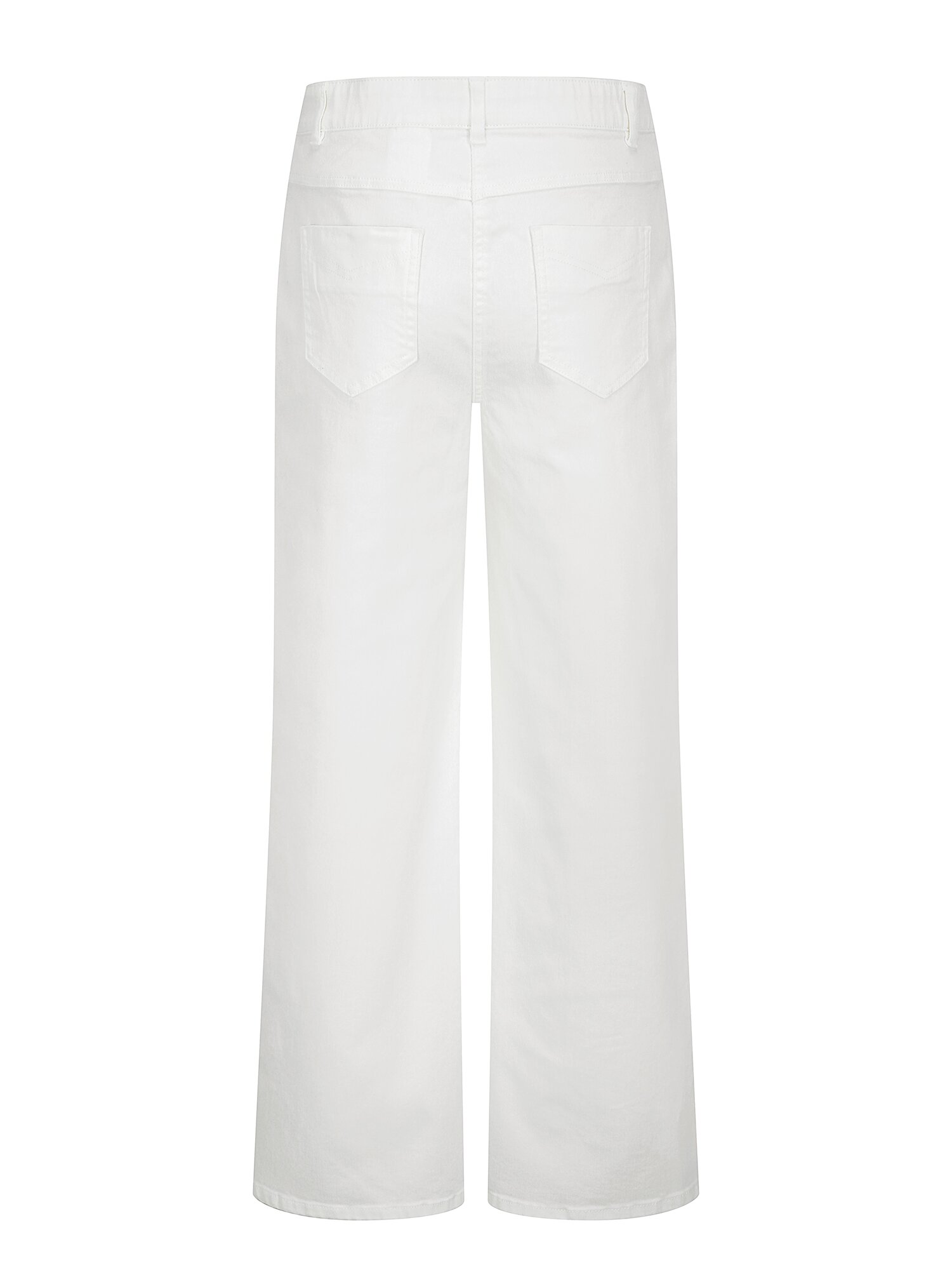 백 밴딩 와이드 데님 팬츠  (WHITE)