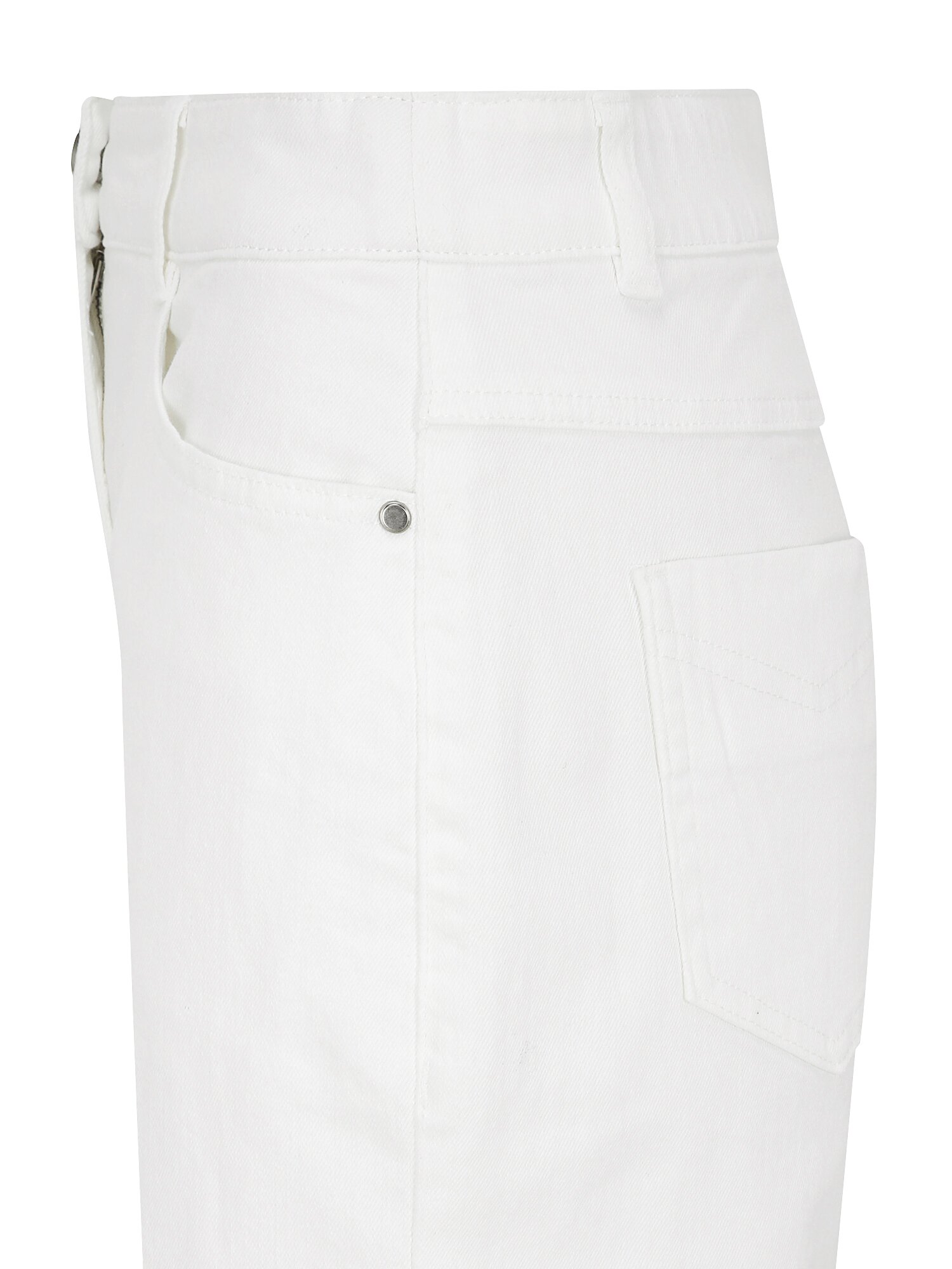 백 밴딩 와이드 데님 팬츠  (WHITE)