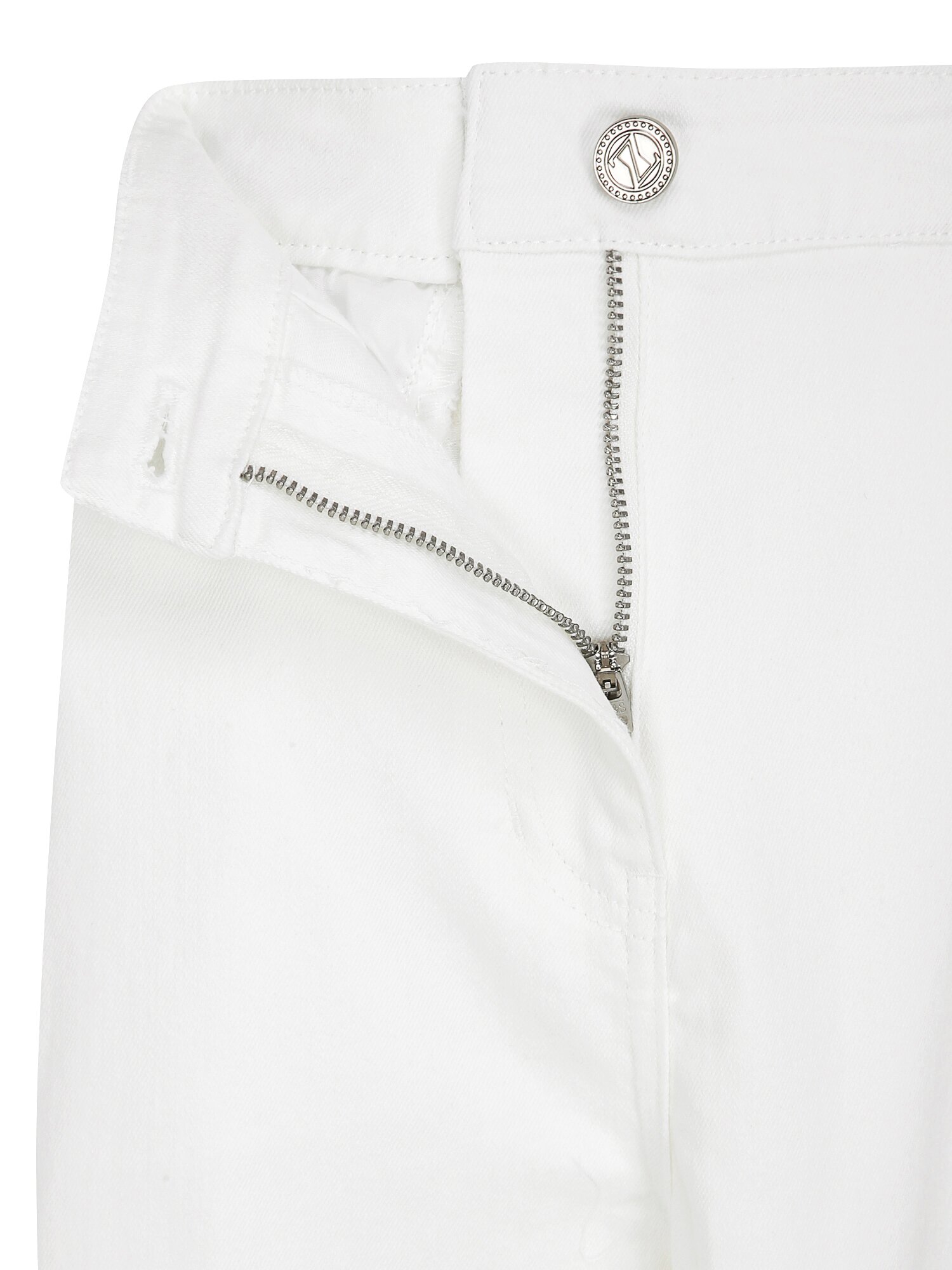 백 밴딩 와이드 데님 팬츠  (WHITE)