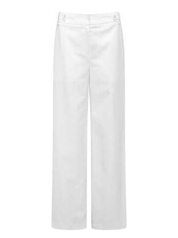 린넨 버튼 백 밴딩 와이드 팬츠 