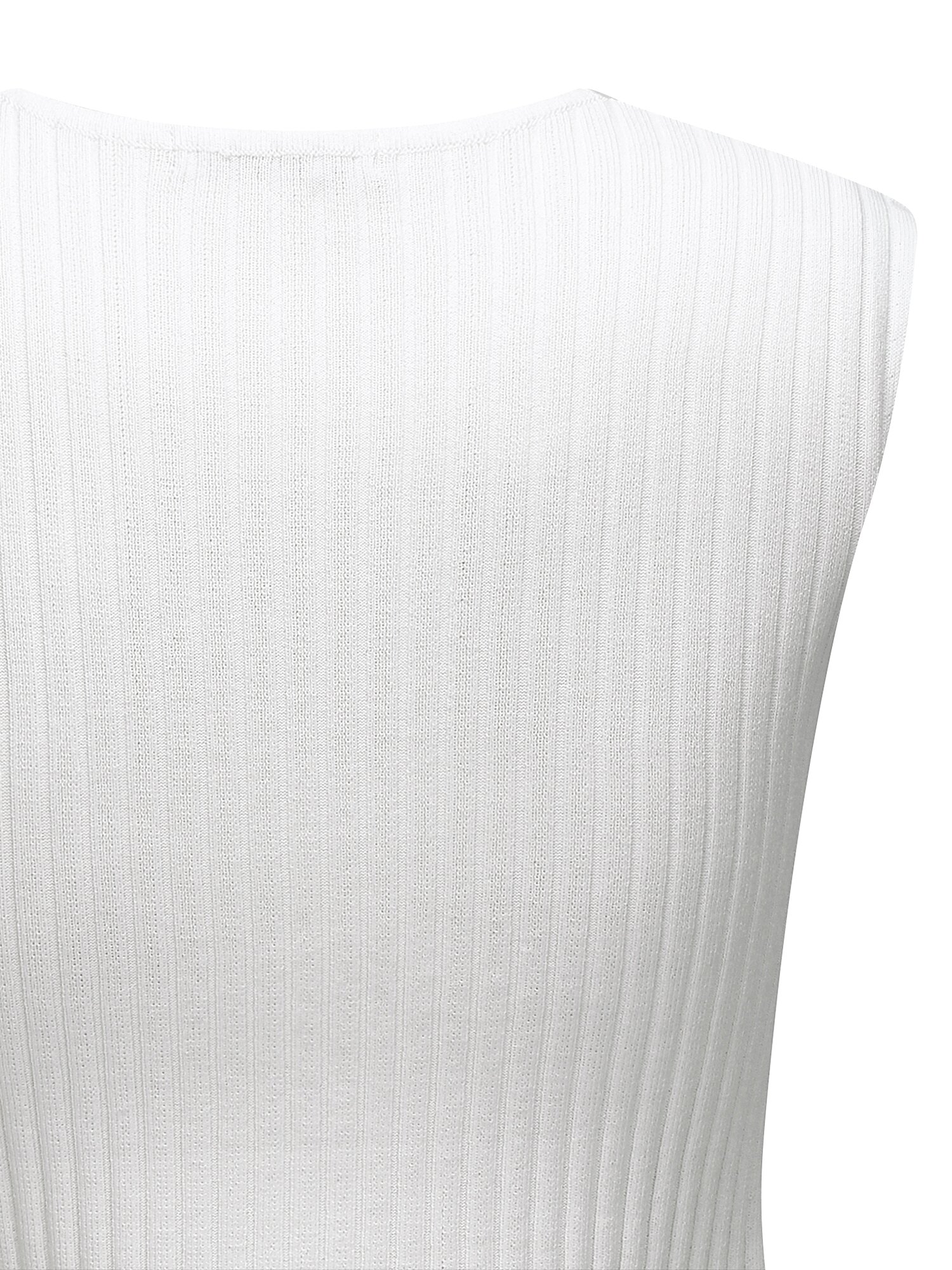 골지 슬리브리스 브이넥 니트 (WHITE)