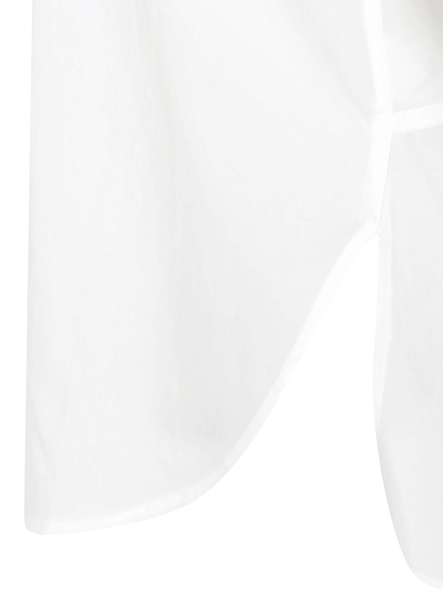 오버핏 니트 배색 셔츠 블라우스 (WHITE)