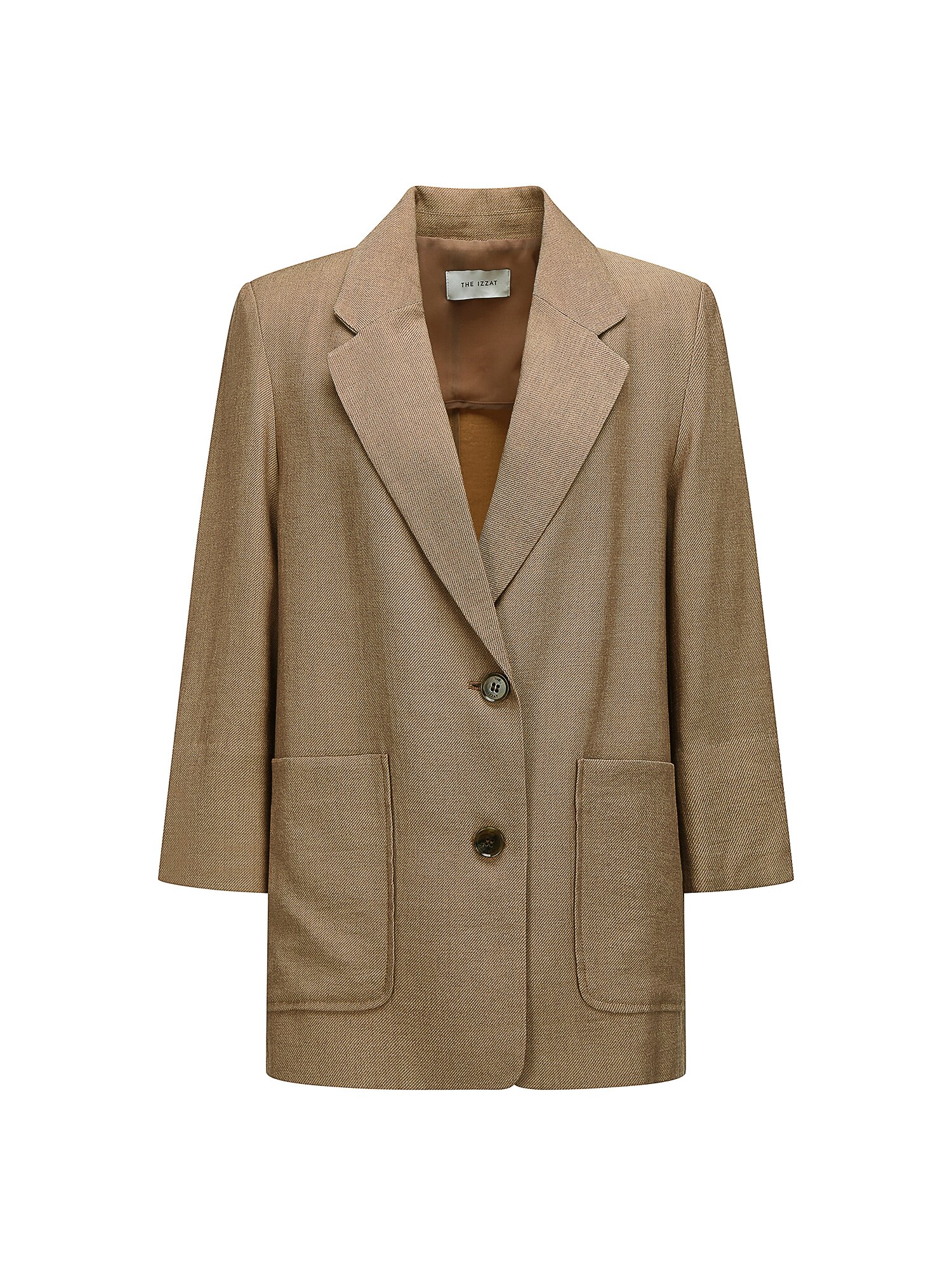 린넨 롤업 7부 싱글 투버튼 재킷 (CAMEL)