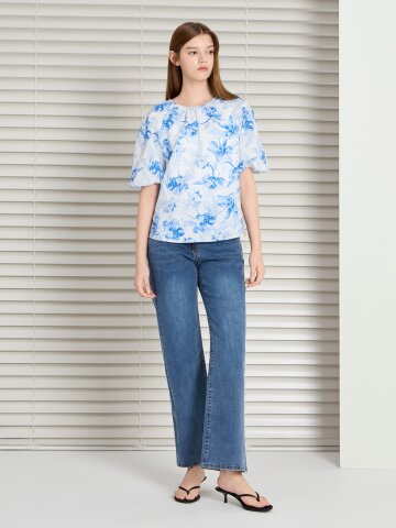 스판 인밴딩 일자핏 데님 팬츠 