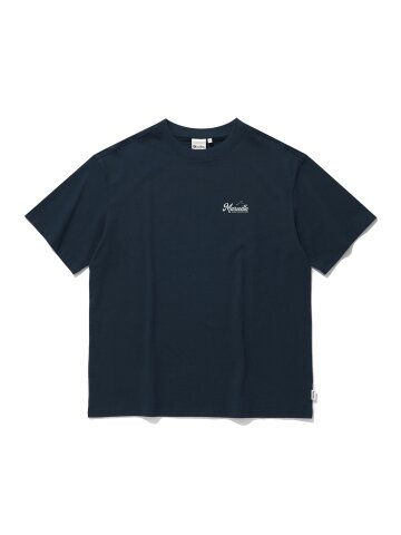 MARSEILLE PALM TREE T-SHIRT_D.NAVY