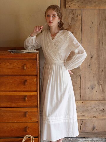 4/28 예약배송_DA_Hollow lace long dress_2color