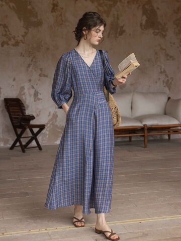 4/28 예약배송_DA_Vintage check design dress