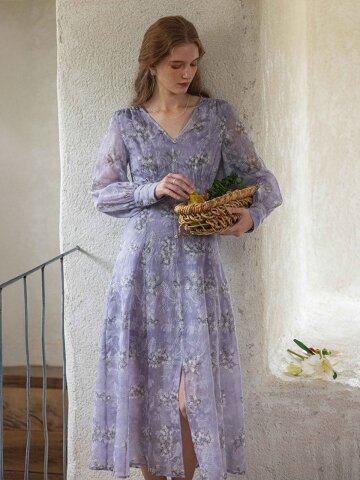 4/28 예약배송_DA_Overlapping waist long-sleeved dress