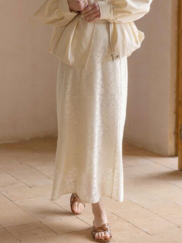 5/4 예약배송_DA_Jacquard fishtail long skirt