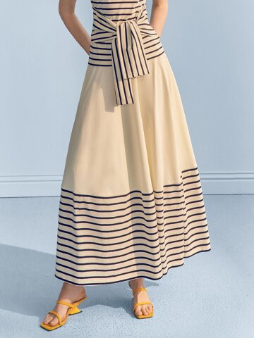 4/28 예약배송_YY_Striped lace waist skirt