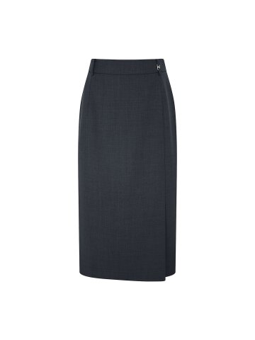 메탈 장식 슬릿 H라인 스커트 