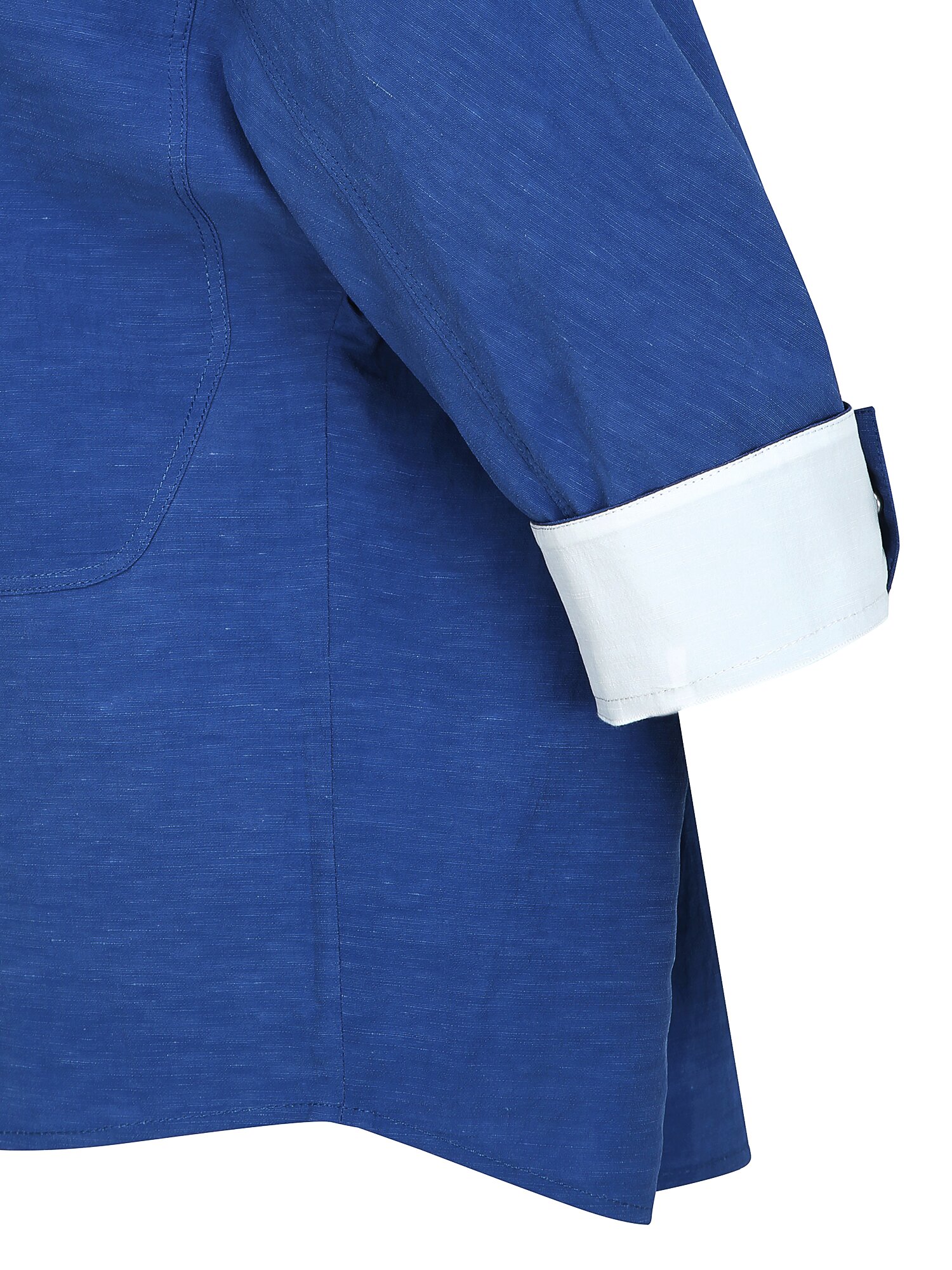 린넨 롤업 7부 셔츠 재킷 (BLUE)